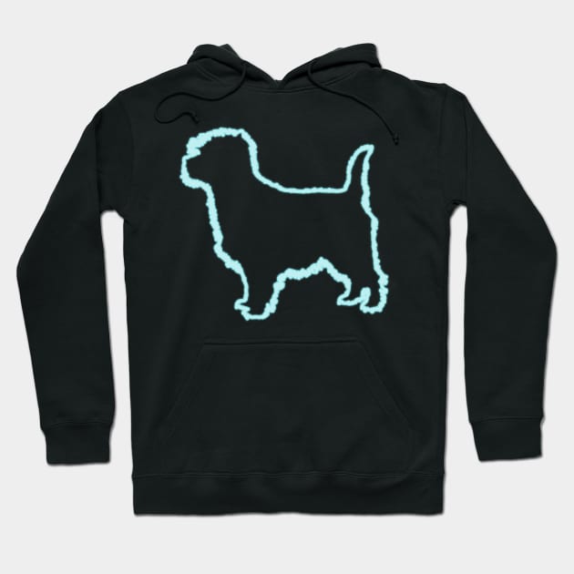 80s Retro Neon Sign Cairn Terrier Hoodie by PhuNguyen